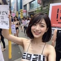 女性活動家によるデモ抗議２ (Topless protest) 2枚目