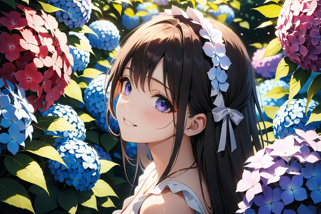 アジサイの中の君