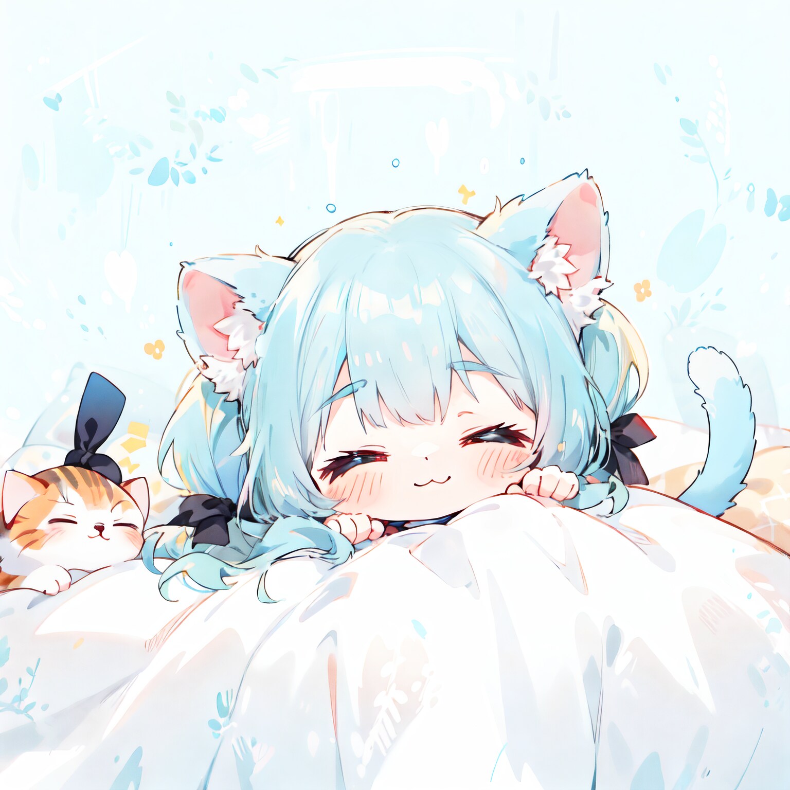 すやすや猫耳ツインテちゃん