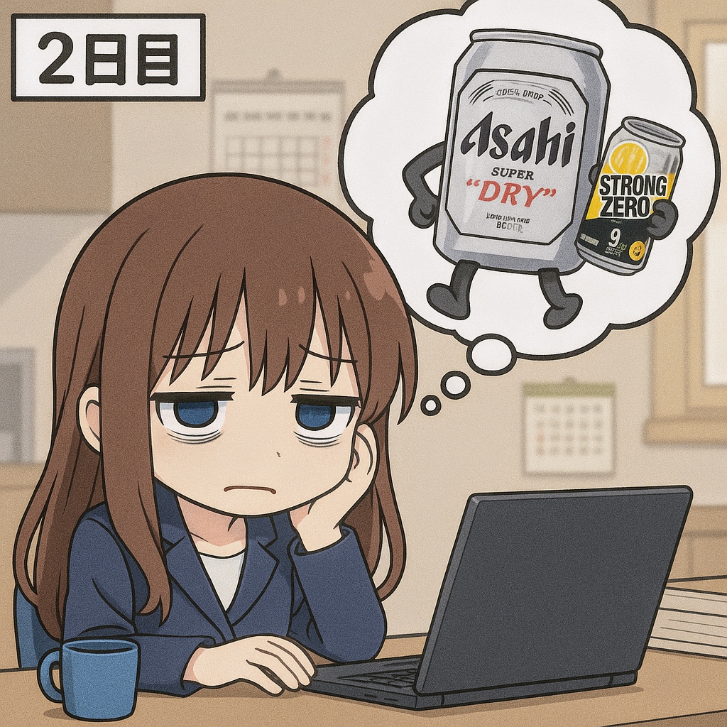 禁酒を始めた小さな女の子