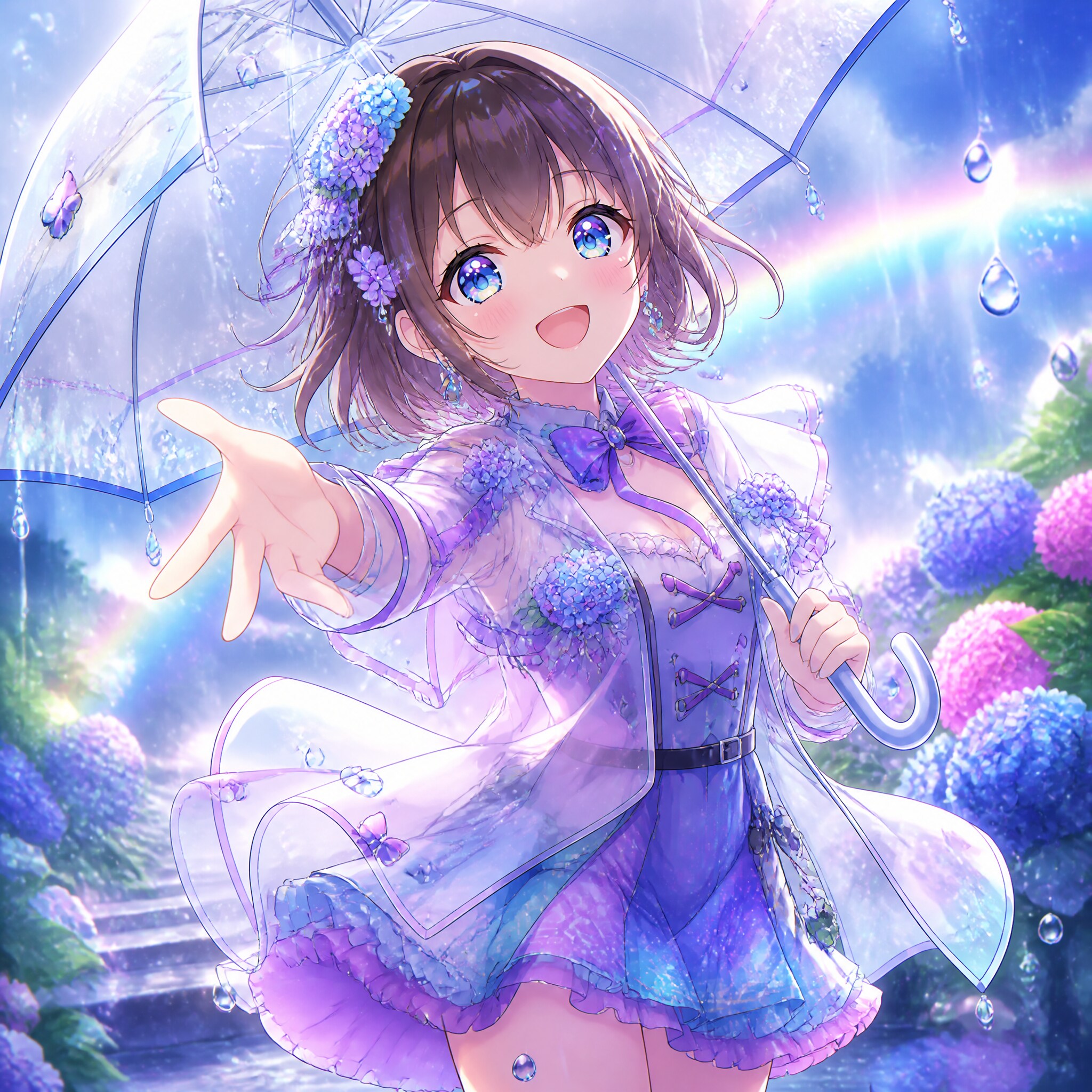 傘と紫陽花（２）3時のアイドル　GPTimages2.0