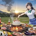 お誕生日会+野外焼肉パーティー 4枚目