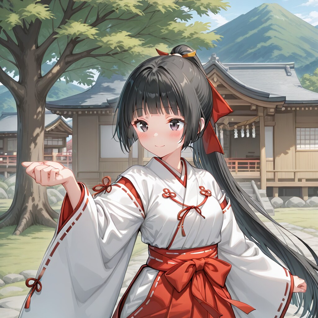 巫女ちゃん、ご満悦