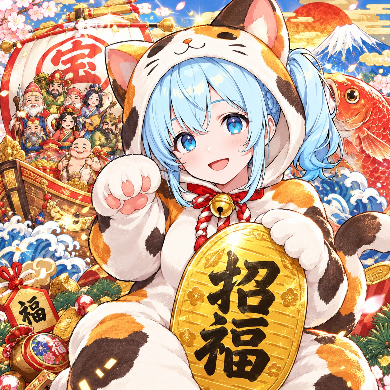 福を招こう | の人気AIイラスト・グラビア