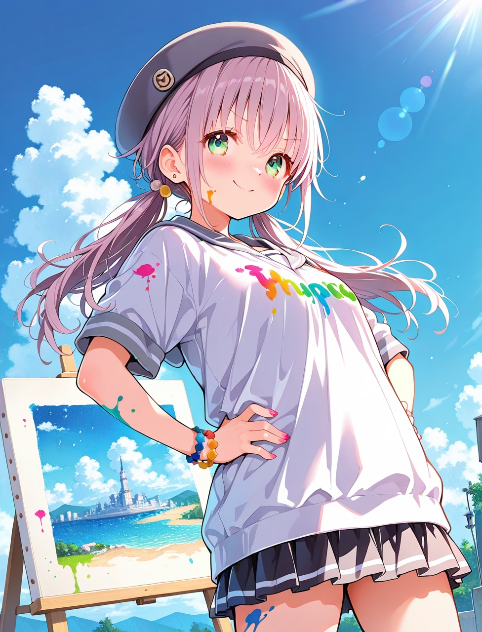 見て！世界一カラフルな空、描けたよ！ | の人気AIイラスト・グラビア