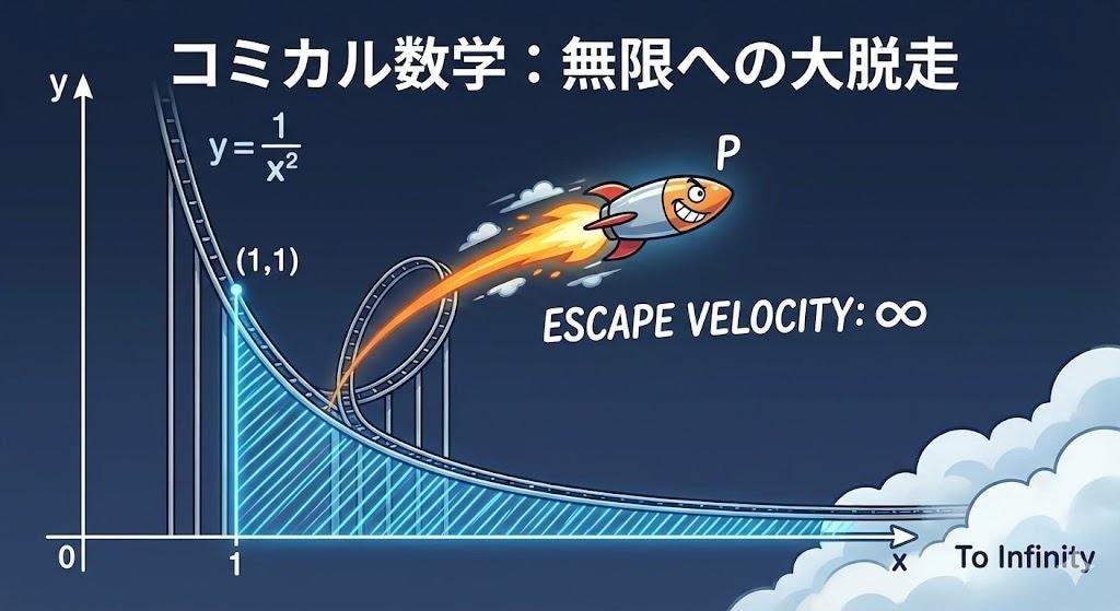点Pは無限遠点へ