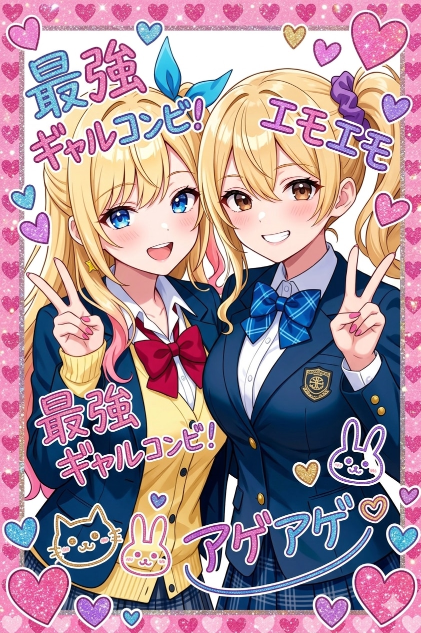 二八蕎麦さんの子とナミちゃんのプリクラ