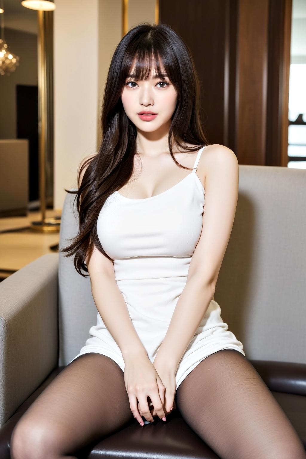 見えそうで見えない！？セクシーお姉さん