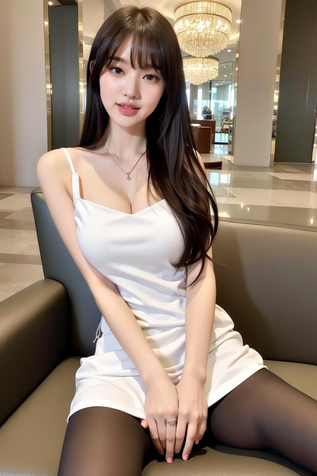 見えそうで見えない！？セクシーお姉さん