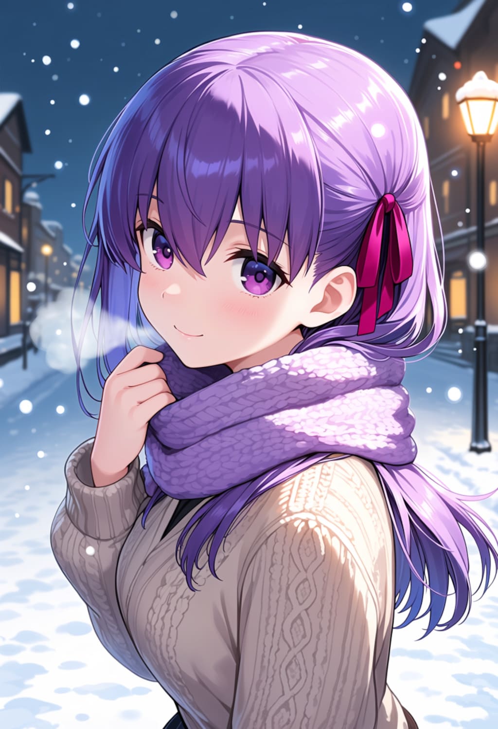 初雪の日の帰り道