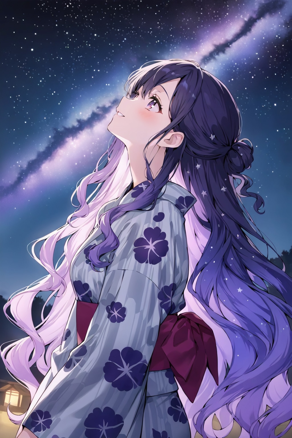 星空を見上げるLILACちゃん