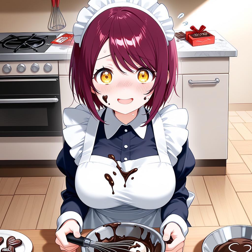 手作りチョコ（挨拶メイドの芽衣ちゃん）