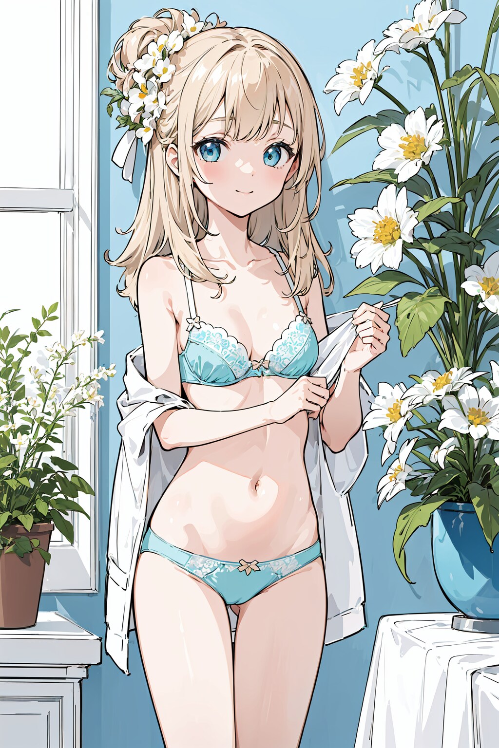 観葉植物と香水