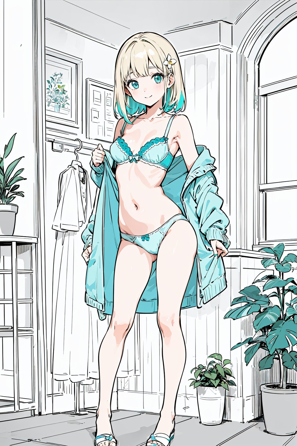 観葉植物と香水