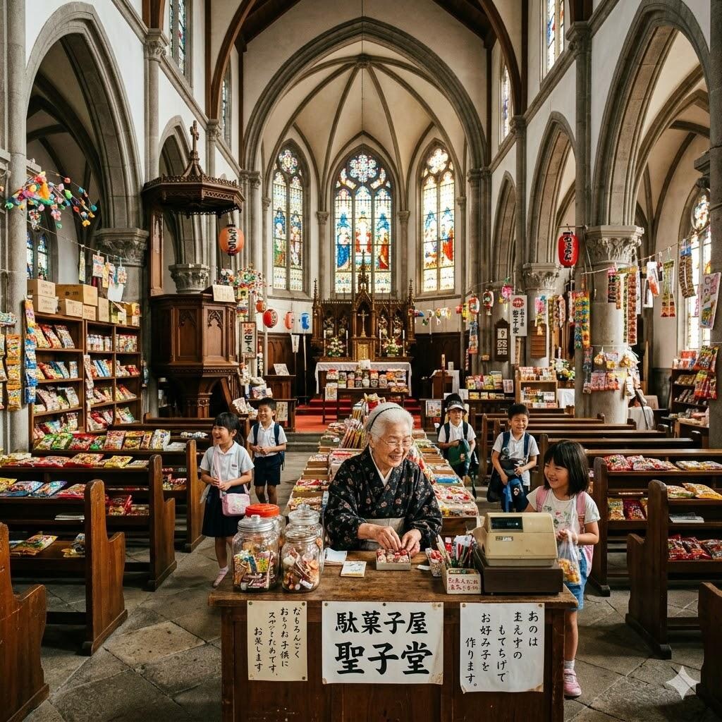 教会の駄菓子屋