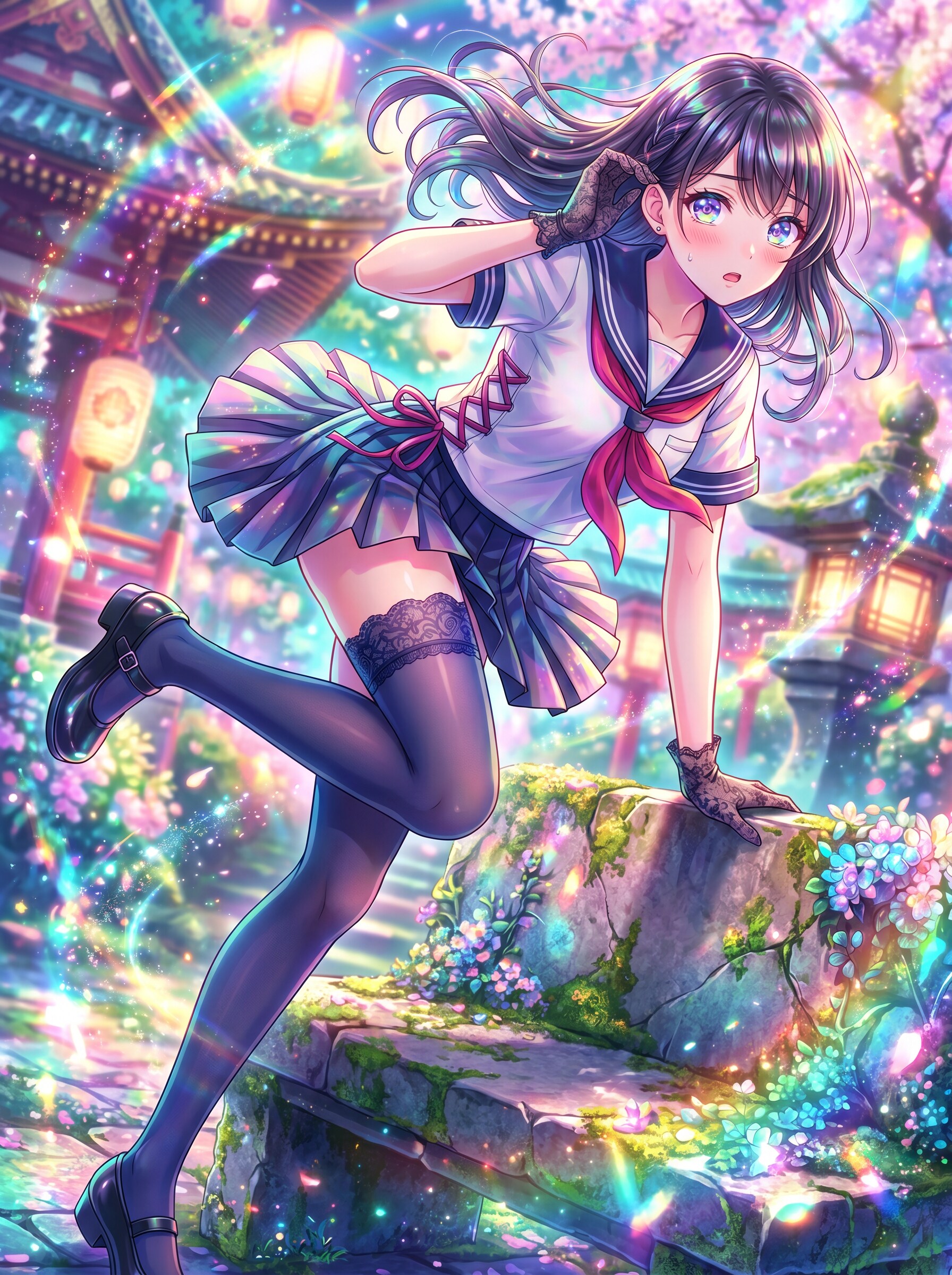 碧紺セーラーの静坐
