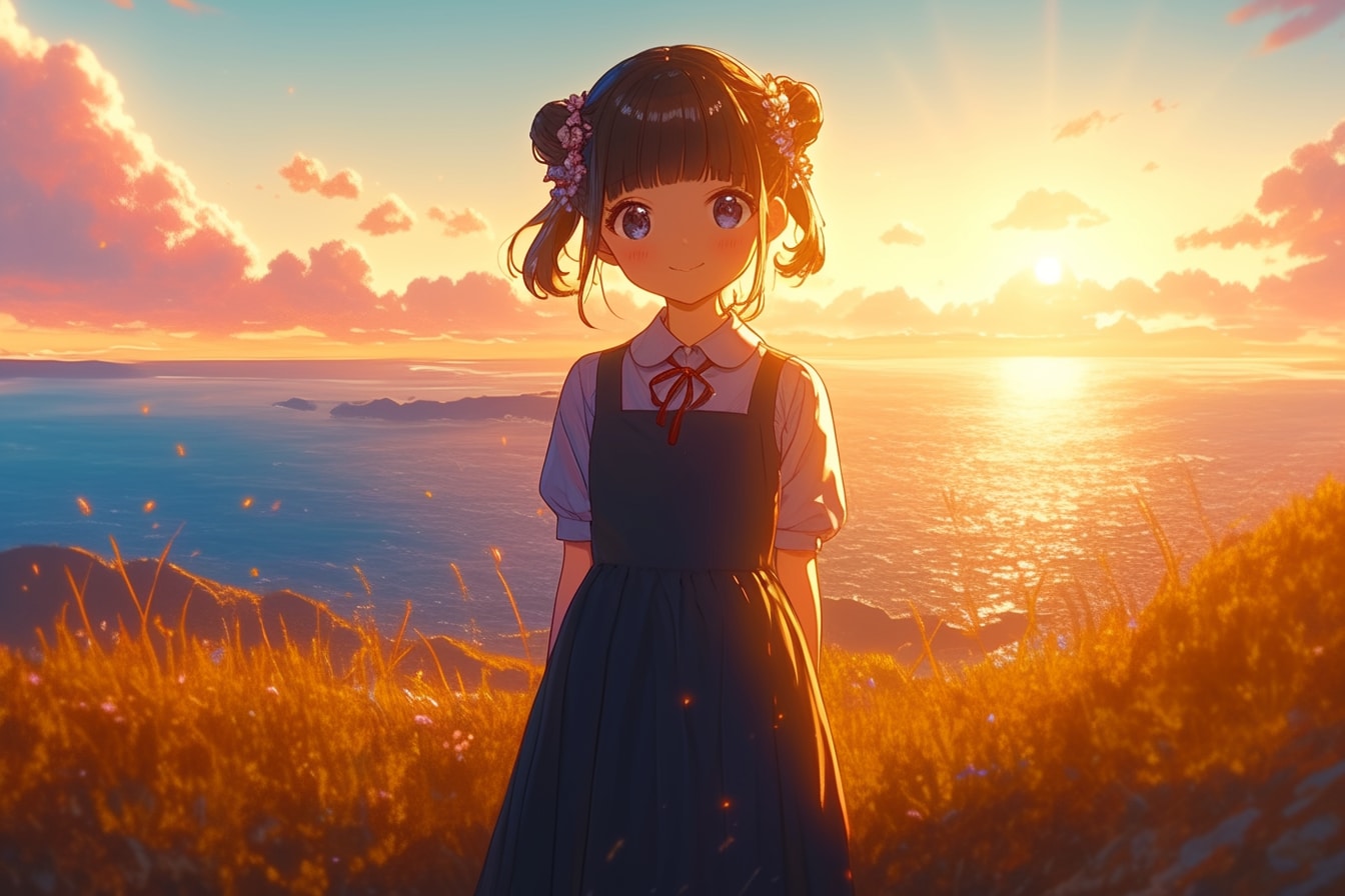 夕暮れのおだんごちゃん🍡✨143 | の人気AIイラスト・グラビア