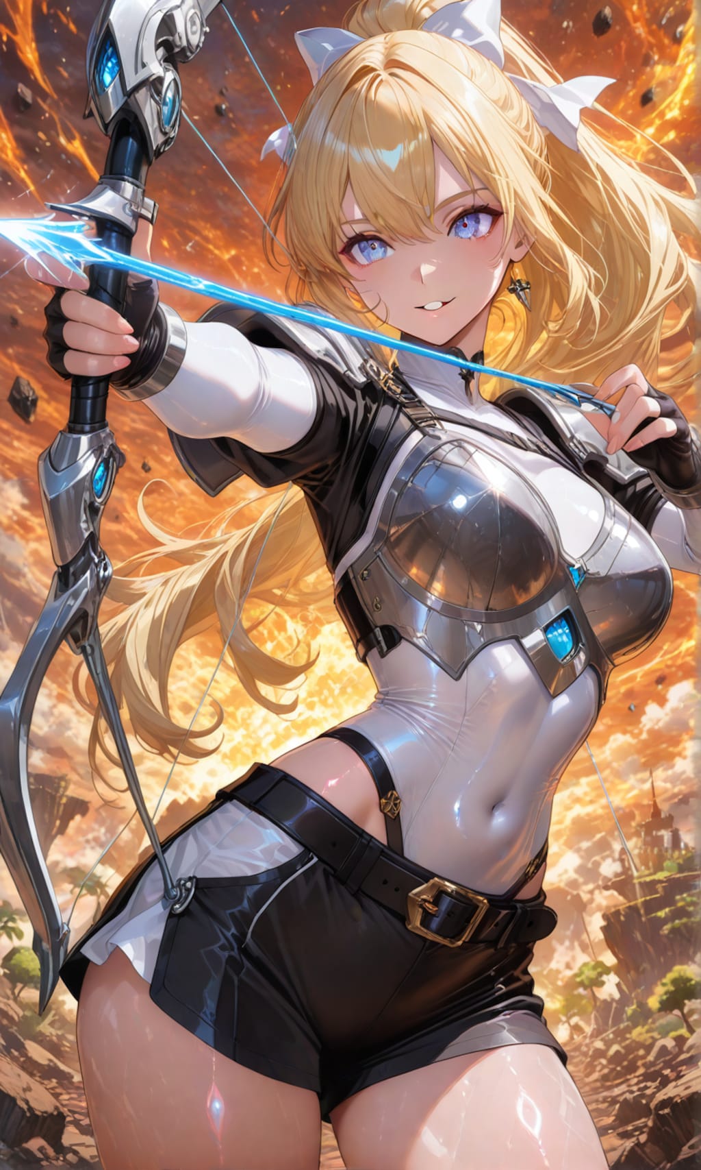 金髪女弓兵士