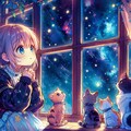 猫と星見 2枚目