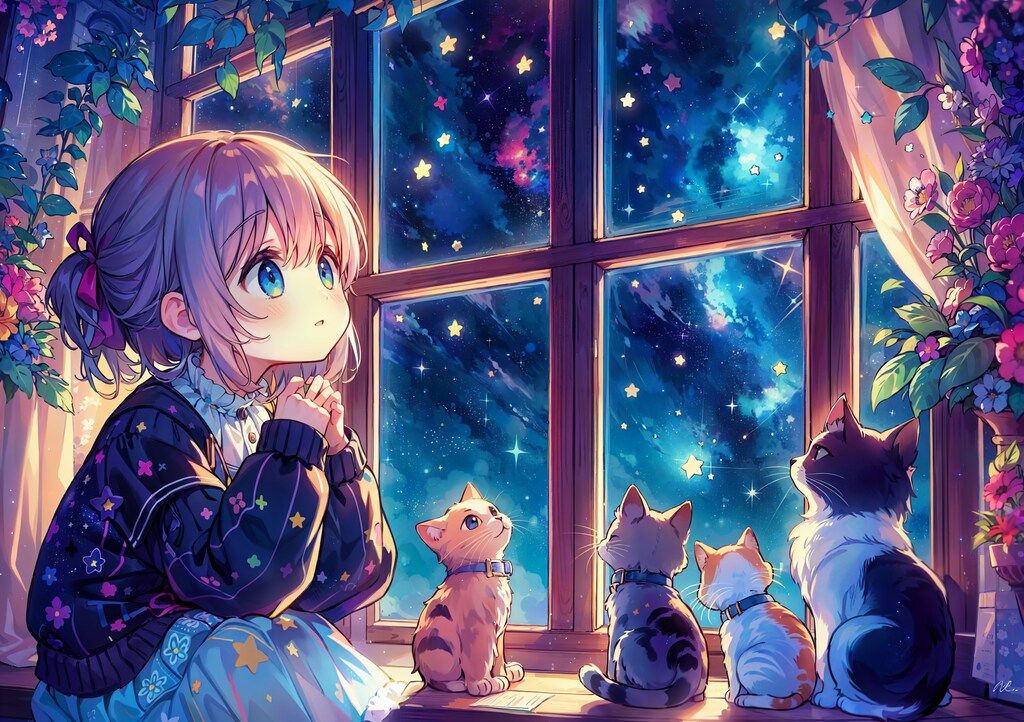 猫と星見