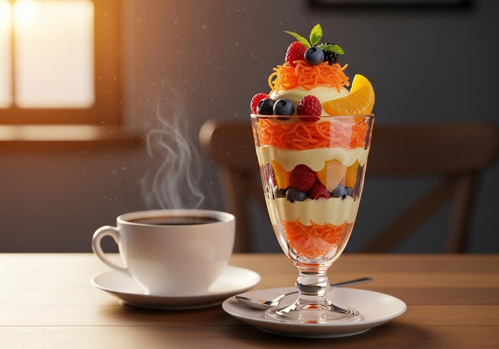 デザートの人参パフェ