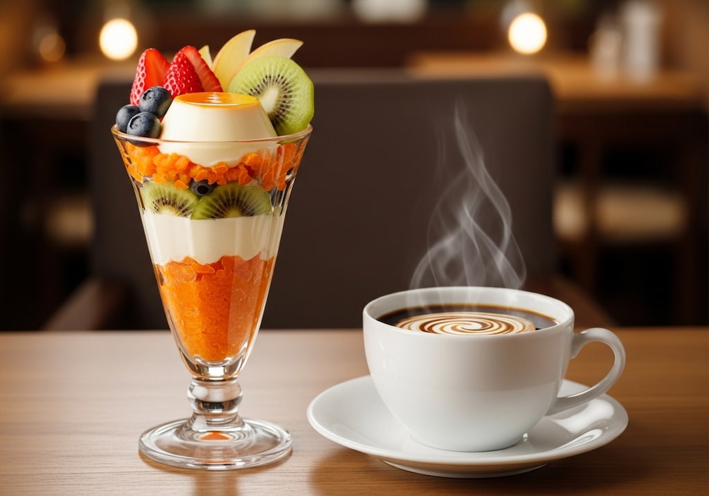 デザートの人参パフェ