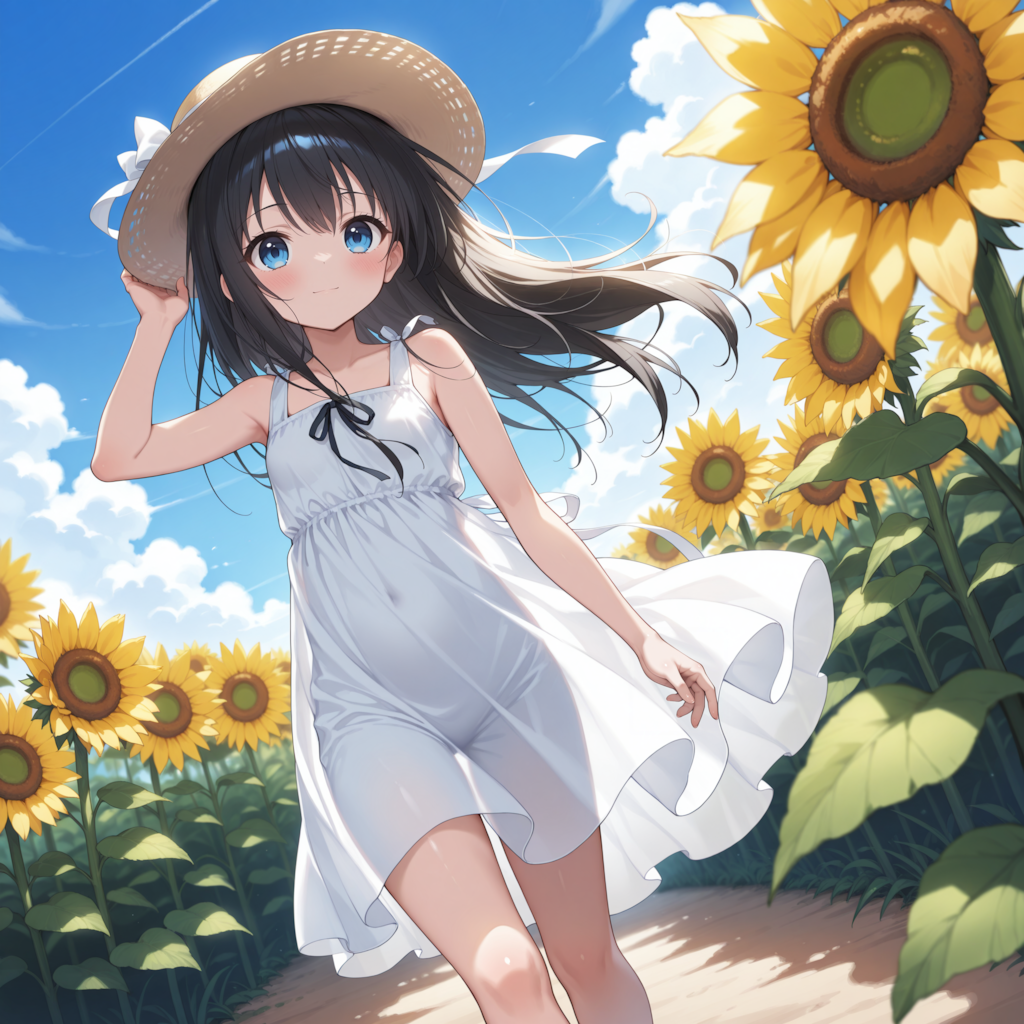 黒髪お嬢様・夏休みの定番