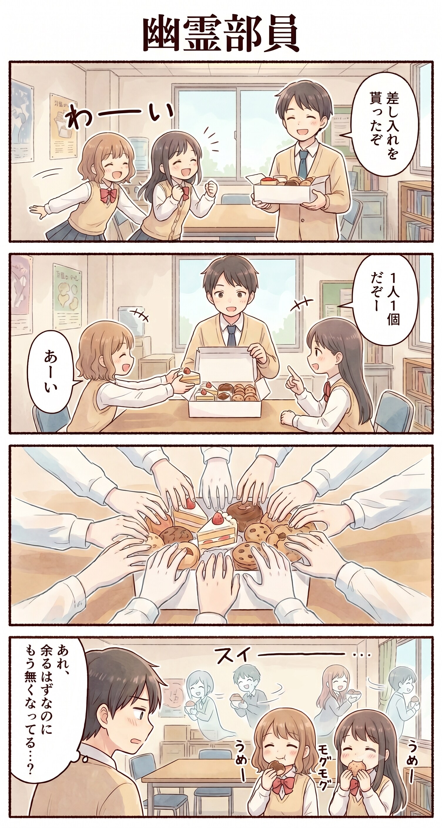 #69 ゆる日常4コマ「幽霊部員」