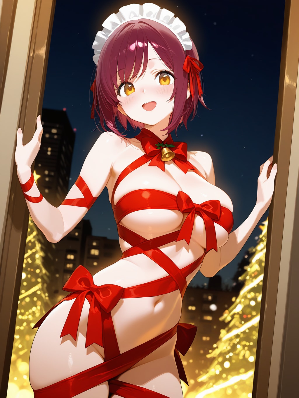 クリスマスプレゼントのお届けです（挨拶メイドの芽衣ちゃん）