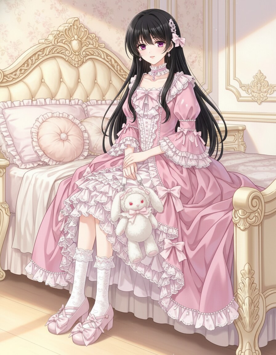 幽玄黒髪姫の薔薇夢 | の人気AIイラスト・グラビア