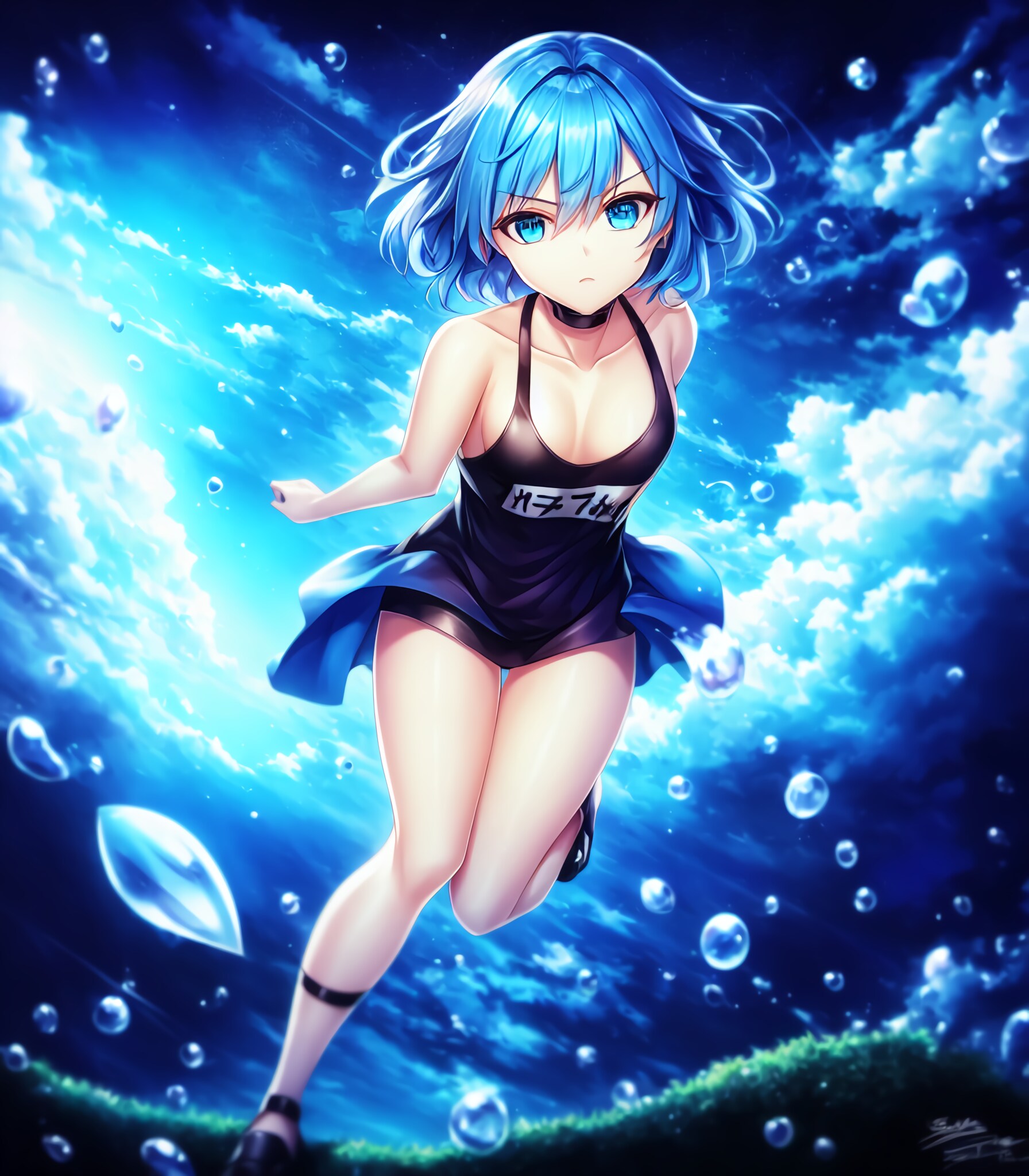 駆ける青