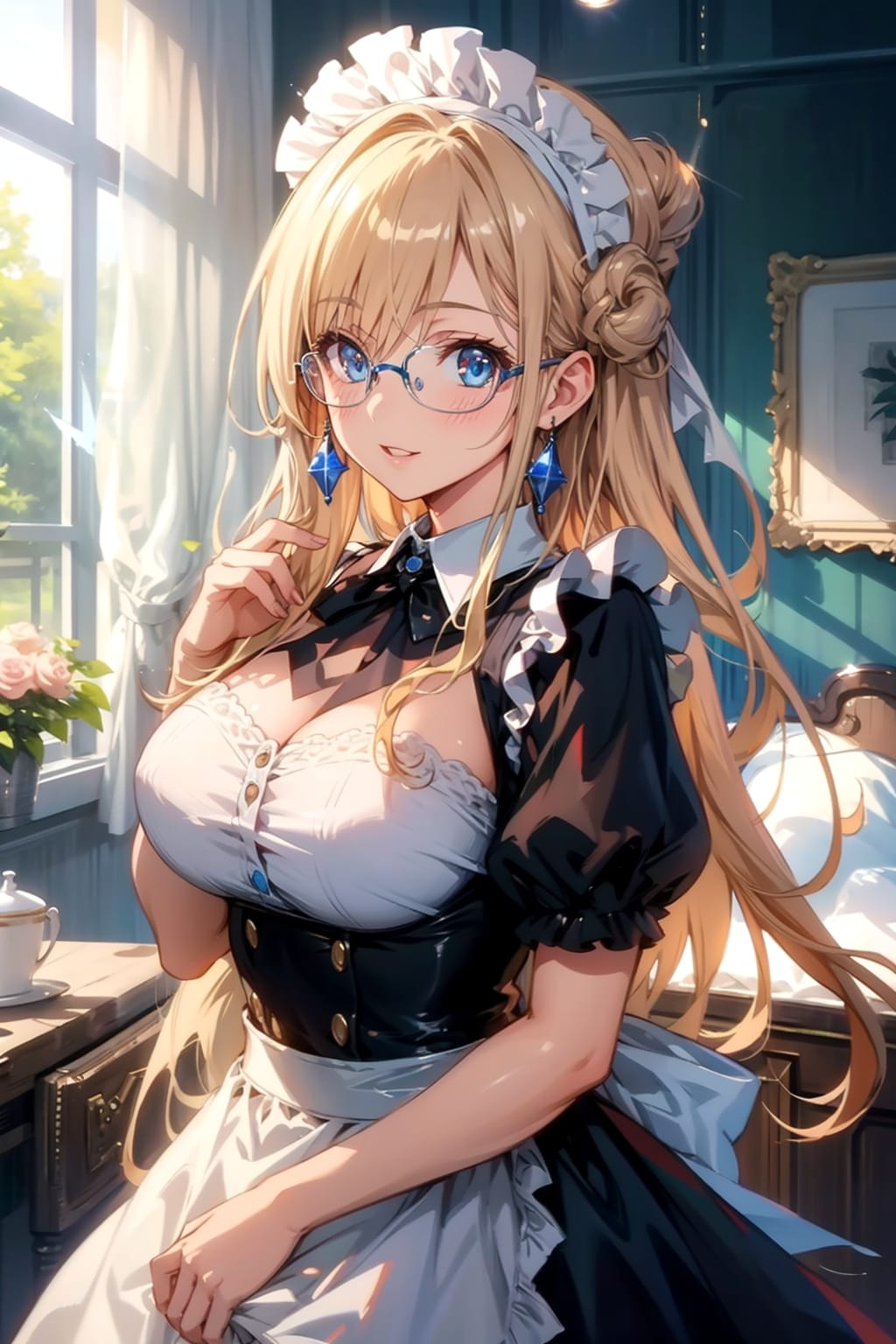 メガネ美少女メイド | の人気AIイラスト・グラビア