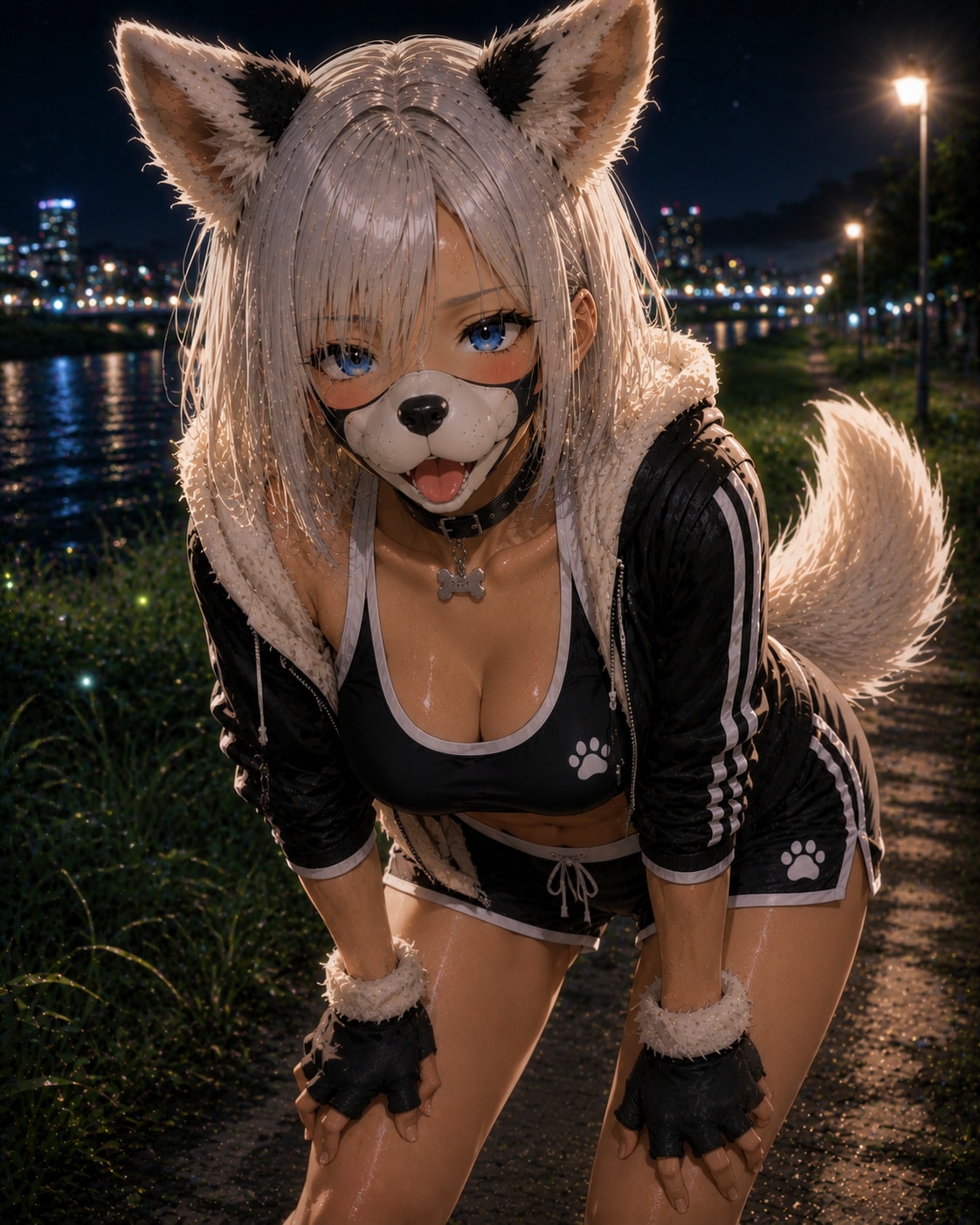 ダイエット39日目　人面犬コスプレ