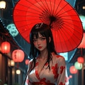 傘の付喪神　おまえがこんな雨の中いつまでも放っておくから・・・ 2枚目