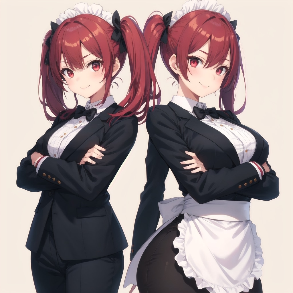 腕を組んで堂々とした立ち姿 | の人気AIイラスト・グラビア