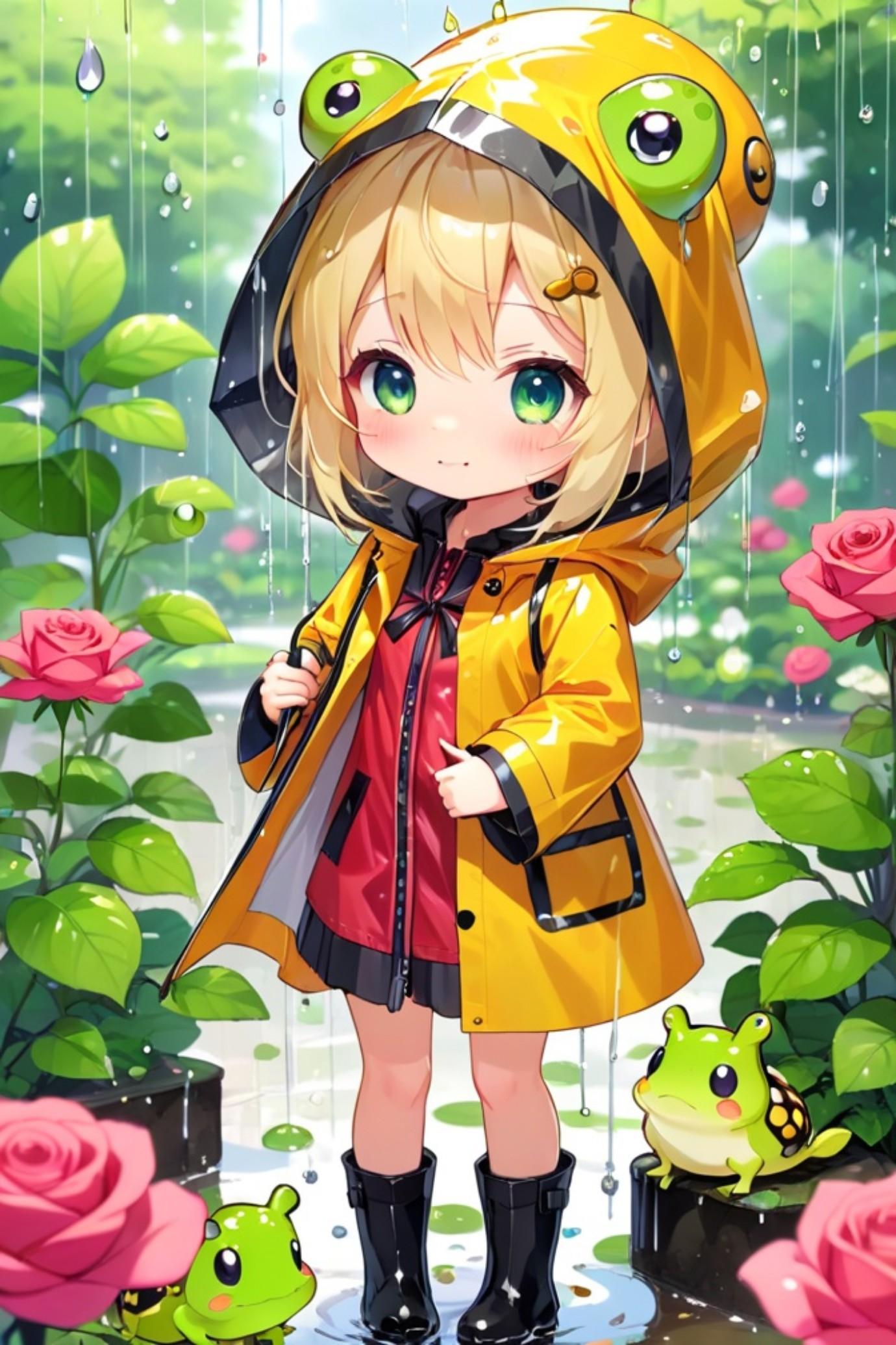梅雨の金髪ちゃん