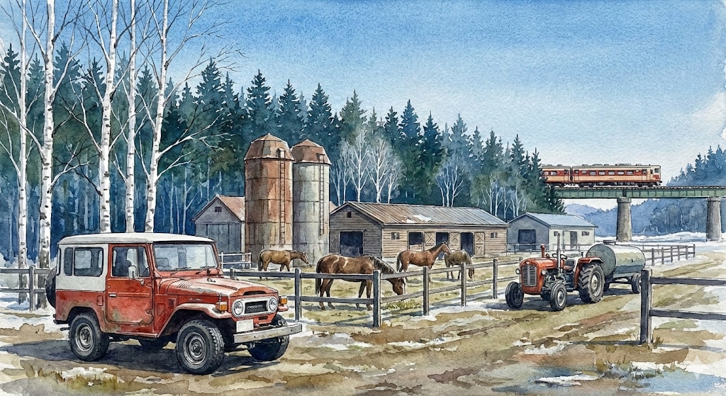 冬の牧場 | の人気AIイラスト・グラビア