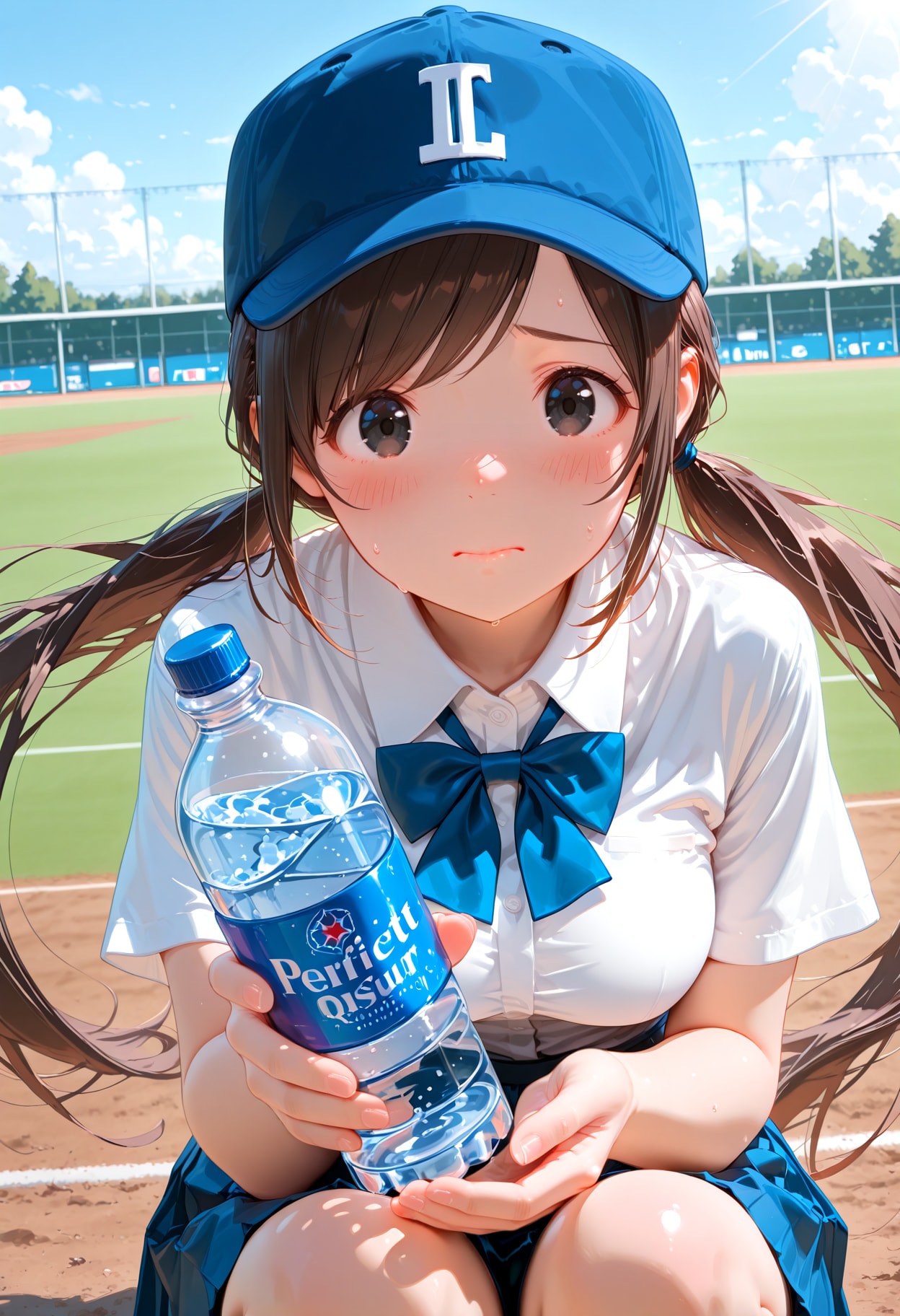 水を勧める野球部マネージャー | の人気AIイラスト・グラビア