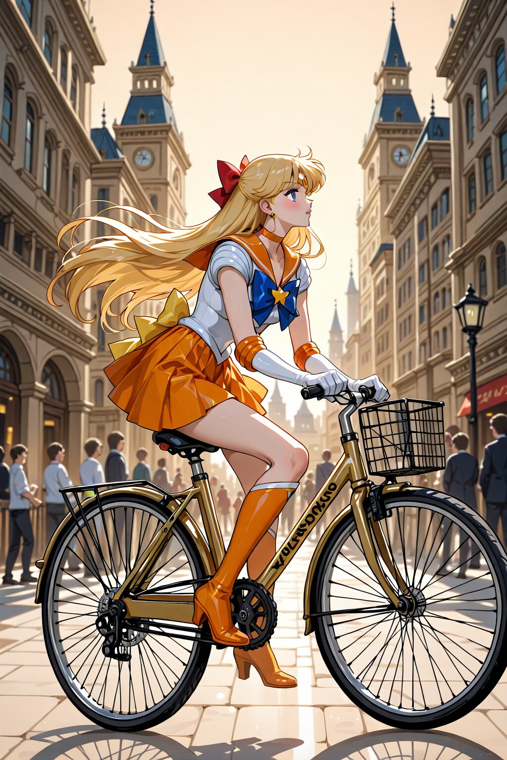 自転車に乗るセー〇ー戦士_MOKA