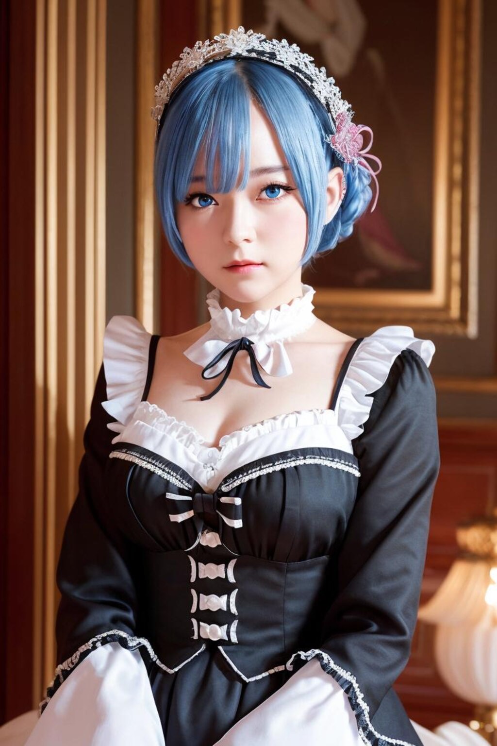 巨乳がたまらない中の人似のレムAIコスプレイヤーちゃん💕