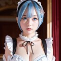 巨乳がたまらない中の人似のレムAIコスプレイヤーちゃん💕 4枚目