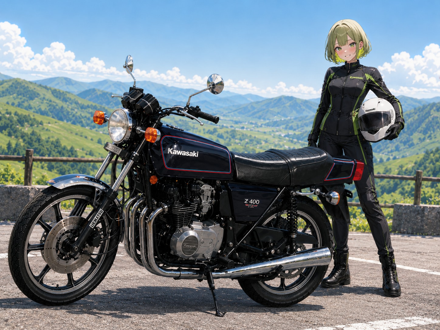 ７月２日(木)_おはようございます・・Z400FXと川崎ちゃん
