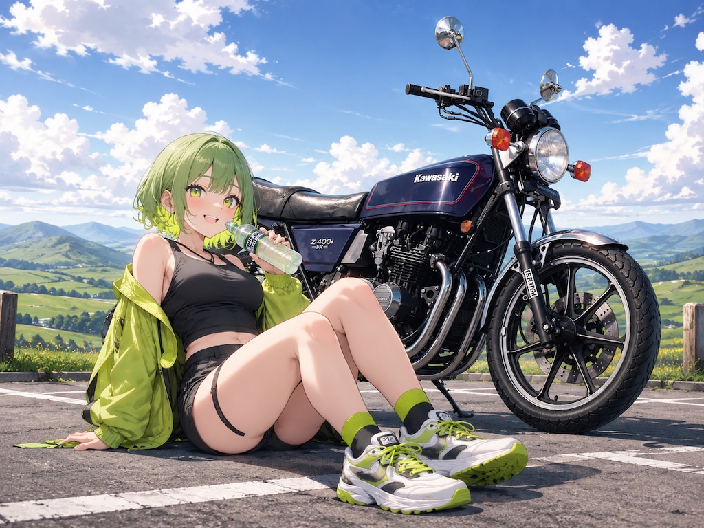 ７月２日(木)_おはようございます・・Z400FXと川崎ちゃん