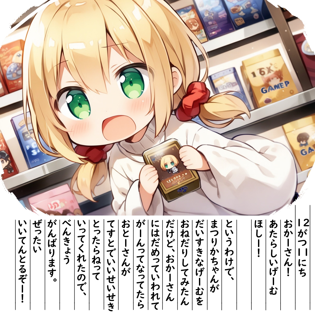 【絵日記】げーむかって～ | の人気AIイラスト・グラビア