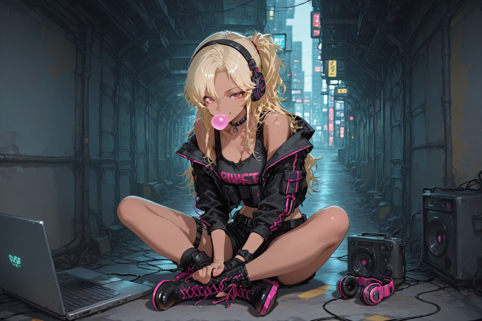 路地裏から愛を込めて〜ジャミン・グー子の工作活動 | の人気AIイラスト・グラビア