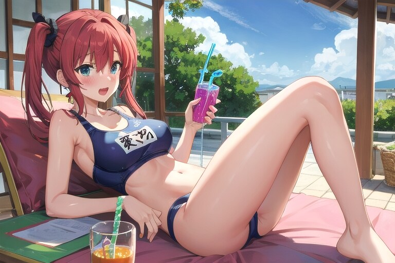 縁側でリゾート気分