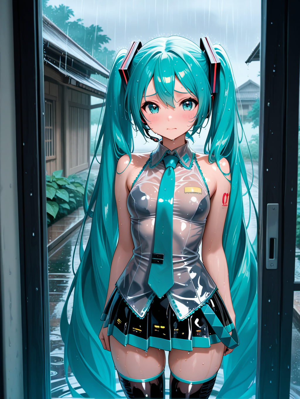 雨に降られちゃったミクさん remake