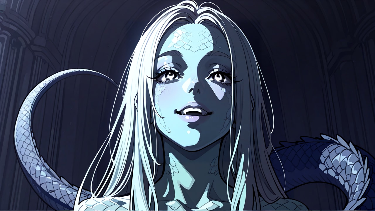 バジリスクお姉さんに好かれすぎて石化の危機 | の人気AIイラスト・グラビア