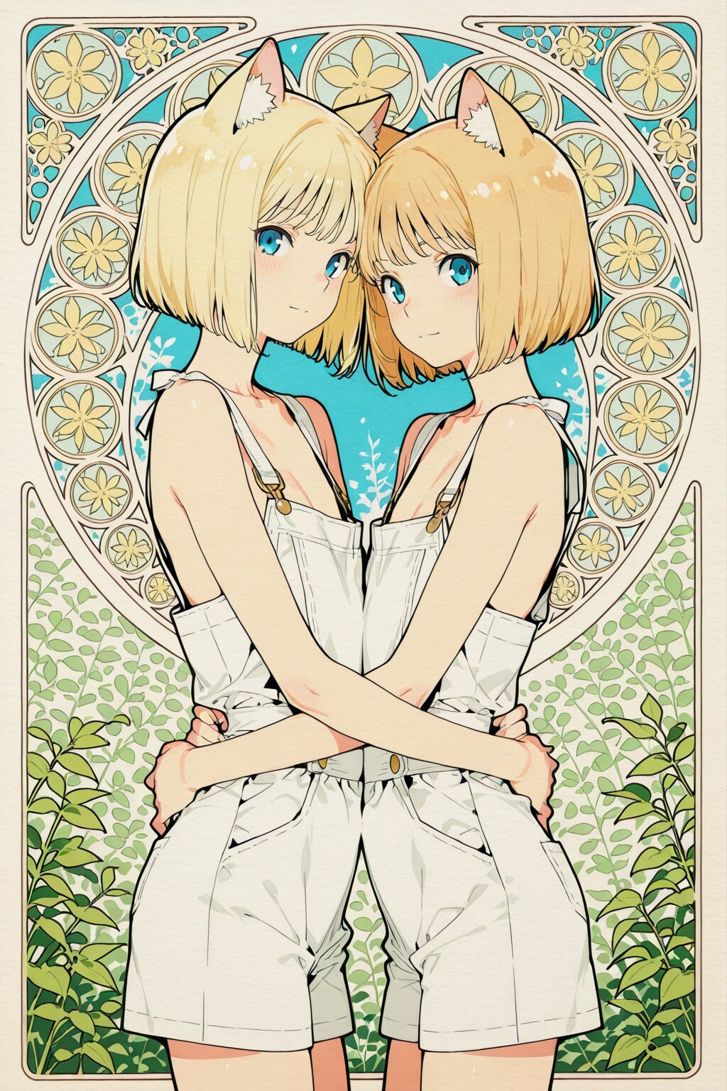 猫耳姉妹 | の人気AIイラスト・グラビア