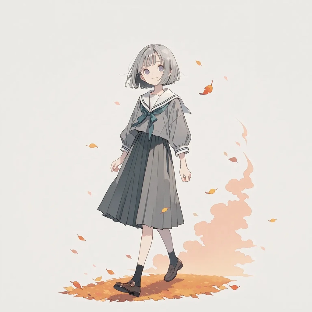 【秋の散策】「出発！」